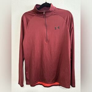 Under Armour UA Tech HEATGEAR 1/2 Zip Long Sleeve Size M Style # 1328495